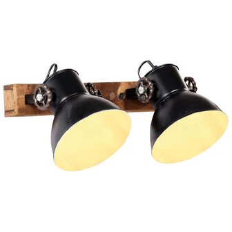 Wandlamp industrieel E27 45x25 cm zwart 1