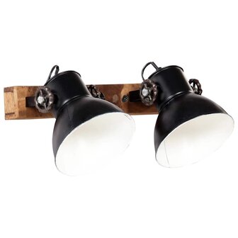 Wandlamp industrieel E27 45x25 cm zwart 2