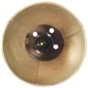 Wandlamp industrieel rond E27 messingkleurig 8