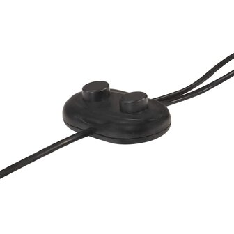 Vloerlamp met 2 lampenkappen E27 gietijzer messingkleurig 9