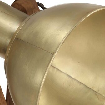 Vloerlamp E27 massief mangohout messingkleurig 7