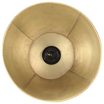 Vloerlamp E27 massief mangohout messingkleurig 9