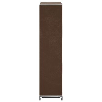 Stoffen schoenenrek met hoes 58 x 28 x 106 cm bruin 5