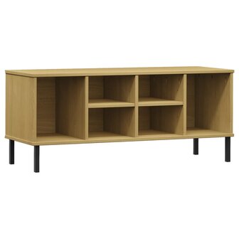 Schoenenrek met metalen poten OSLO 106x35x45cm grenenhout bruin 2