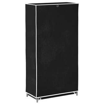 Schoenenkast met hoes 58x28x106 stof zwart 6
