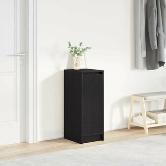 Schoenenkast 29,5x34x76 cm spaanplaat zwart eikenkleurig 1