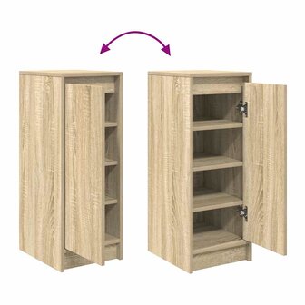 Schoenenkast 29,5x34x76 cm bewerkt hout sonoma eikenkleurig 9