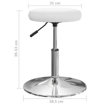 Eetkamerstoelen 2 st kunstleer wit 8