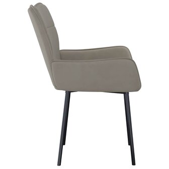 Eetkamerstoelen 2 st fluweel lichtgrijs 5
