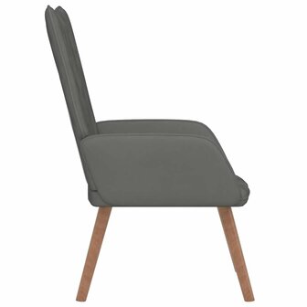 Relaxstoel fluweel donkergrijs 4