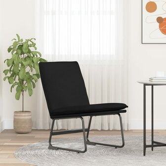 Loungestoel 52x75x76 cm stof zwart 1