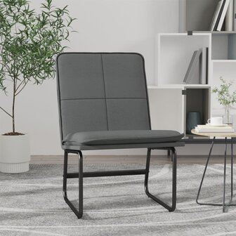 Loungestoel 54x75x76 cm kunstleer grijs 1