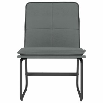 Loungestoel 54x75x76 cm kunstleer grijs 3