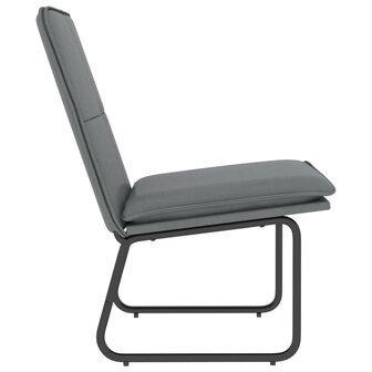 Loungestoel 54x75x76 cm kunstleer grijs 4