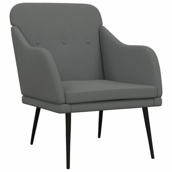 Fauteuil 63x76x80 cm stof donkergrijs 2