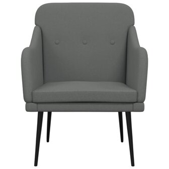 Fauteuil 63x76x80 cm stof donkergrijs 3