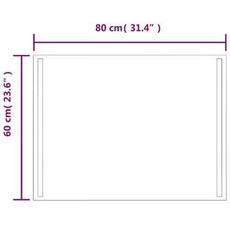 Badkamerspiegel LED 80x60 cm 5