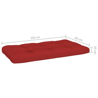 Tweezitsbank pallet met kussens grijs ge&iuml;mpregneerd grenenhout 8
