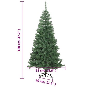 Kunstkerstboom met standaard 230 takken 120 cm 6