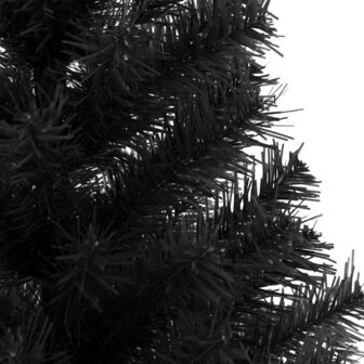 Kunstkerstboom met standaard 120 cm PVC zwart 5