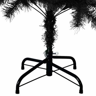 Kunstkerstboom met standaard 120 cm PVC zwart 6