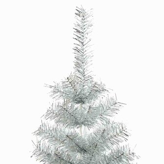 Kunstkerstboom met standaard 120 cm PET zilverkleurig 3