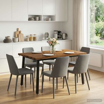 Live Edge Eettafel 90 x 55 x 75 cm Massief Acaciahout 1