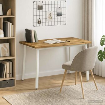 Live Edge Eettafel 90 x 55 x 75 cm Massief Acaciahout Wit 1