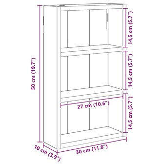 Badkamerwandkast Wit 30 x 10 x 50 cm Geconstrueerd hout 9