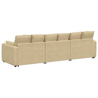 Modulaire bank met kussens grijsgroen 6