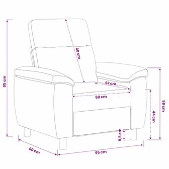 Bank Donkergrijs 95 x 90 x 95 cm Stof 9