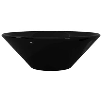 Wasbak, keramiek, rond, zwart 4