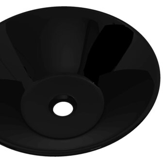 Wasbak, keramiek, rond, zwart 5