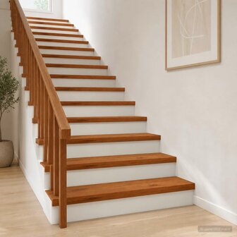 traptreden 2 st 70 x 25 x 2 cm Bruin Massief Eikenhout 1