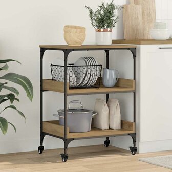 Keukentrolley Artisan Eiken 60 x 41 x 80.5 cm Bewerkt hout 1