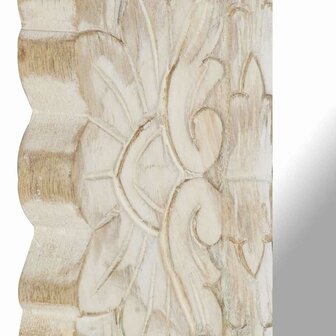 Spiegel 50x50 cm massief mangohout wit 9
