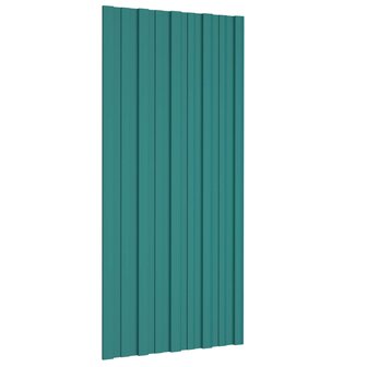 Dakpaneel 12 st Groen 100 x 45 cm Verzinkt staal 1