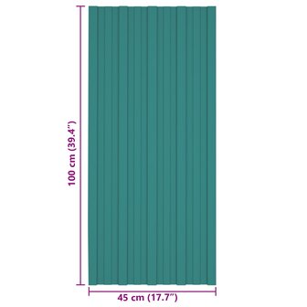 Dakpaneel 36 st Groen 100 x 45 cm Verzinkt staal 6