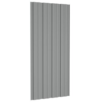 Dakpaneel 12 st Grijs 100 x 45 cm Verzinkt staal 4