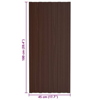 Dakpaneel 36 st Bruin 100 x 45 cm Verzinkt staal 6