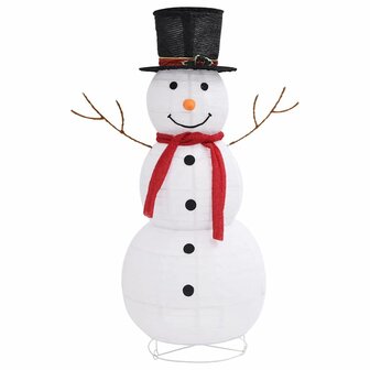 Decoratieve sneeuwpop LED 120 cm luxe stof 3