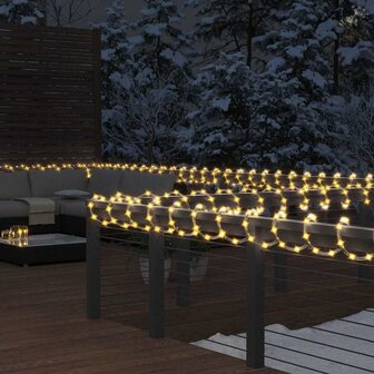 Lichtslinger met 240 LED&amp;apos;s warmwit 10 m PVC 1