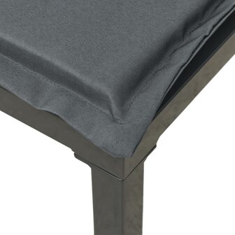 Voetenbankje met kussen poly rattan zwart en grijs 5