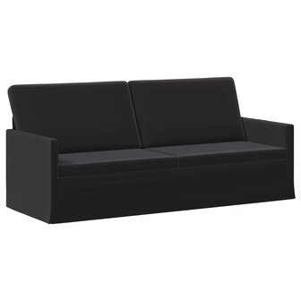 3-Zitsbank Zwart 190 x 81 x 82 cm fluweel 2