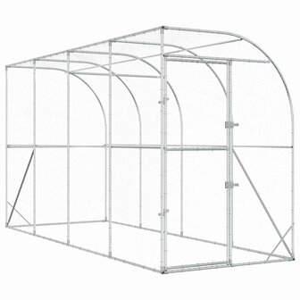 Kippenhok Tegen de Muur zilver 600 x 150 x 215 cm 2
