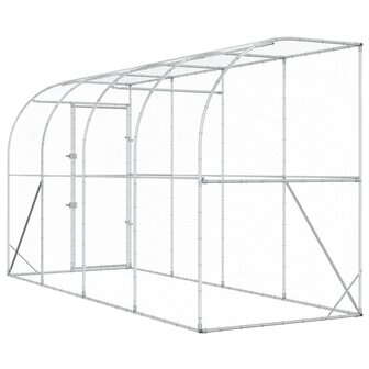 Kippenhok Tegen de Muur zilver 600 x 150 x 215 cm 6