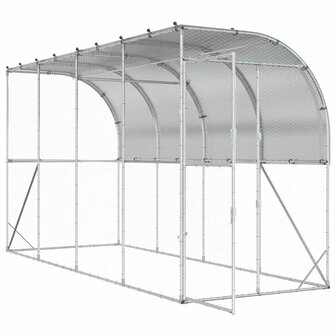 Kippenhok Tegen de Muur zilver 600 x 150 x 215 cm 3