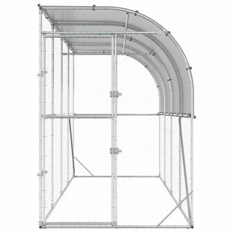 Kippenhok Tegen de Muur zilver 600 x 150 x 215 cm 4