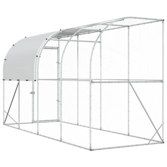 Kippenhok Tegen de Muur zilver 400 x 100 x 215 cm 6