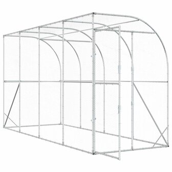 Kippenhok Tegen de Muur zilver 600 x 150 x 215 cm 3